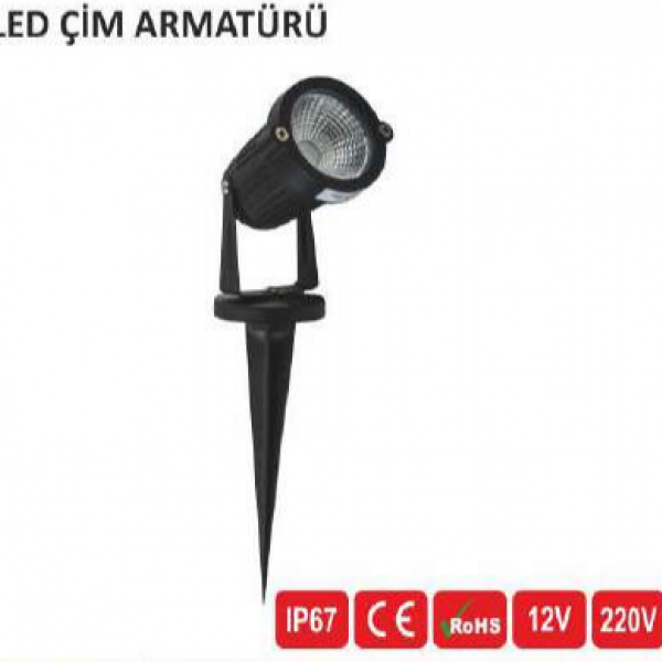 10EN 7W Led Kazıklı Çim Armatür